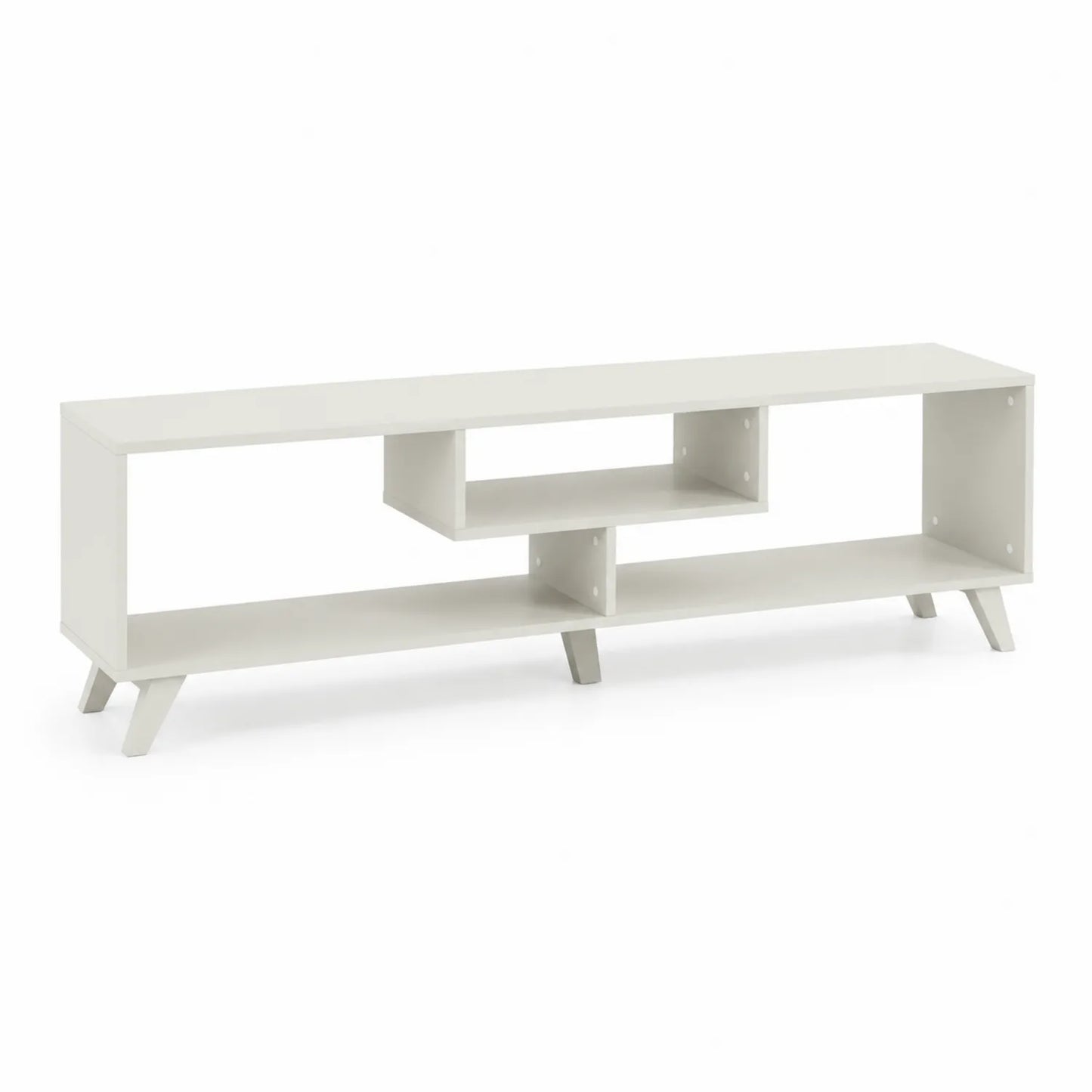 Meuble TV en bois Blanc 150 cm