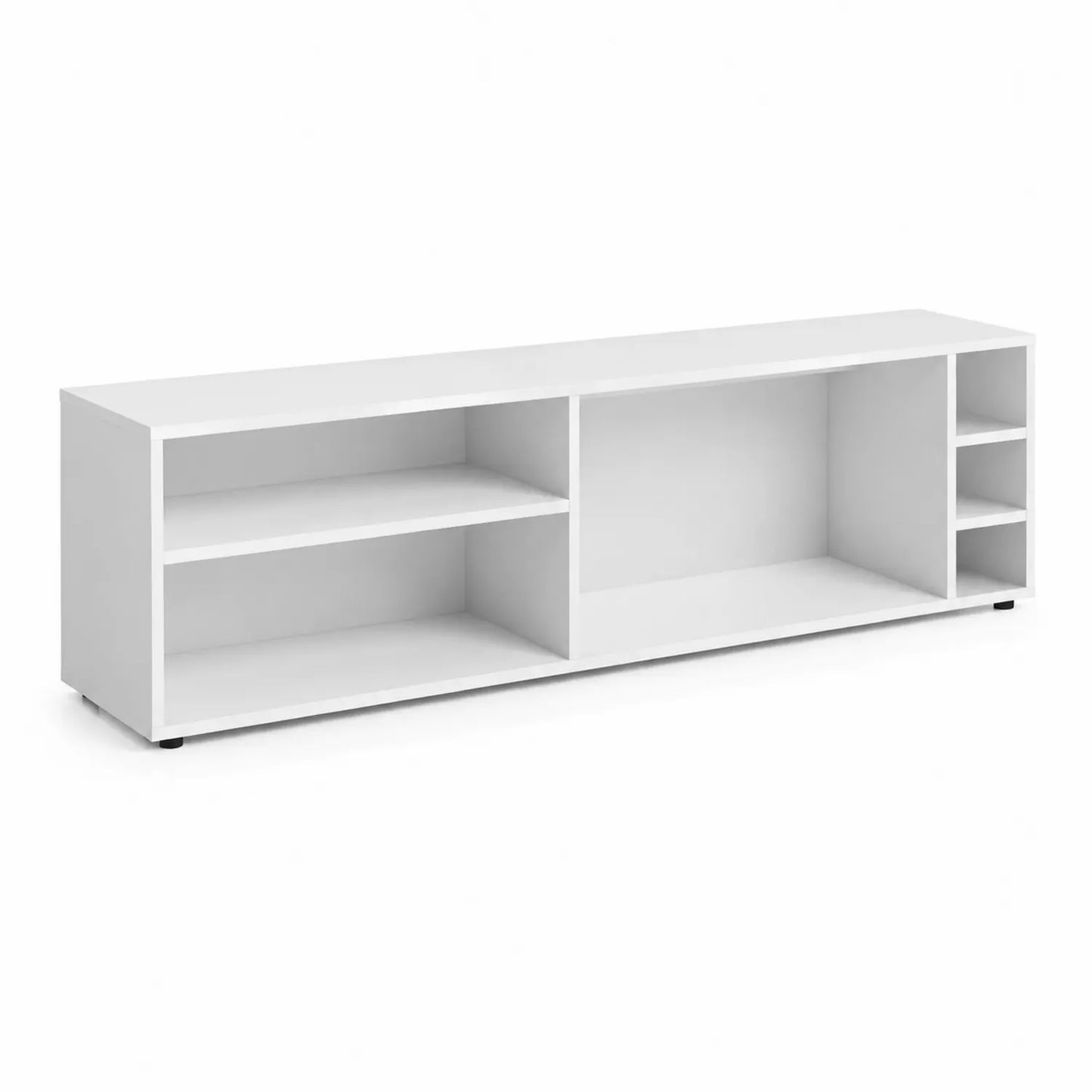 Meuble TV en Bois Blanc 160x30x40 cm