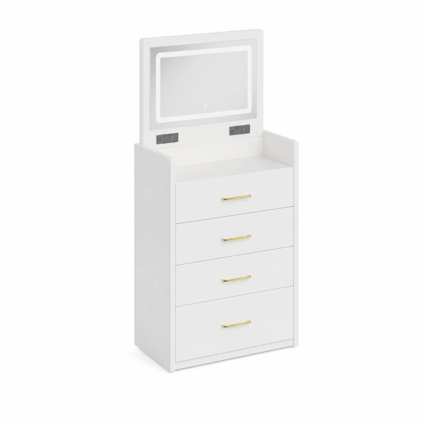 Coiffeuse Blanche avec Miroir et Tiroirs