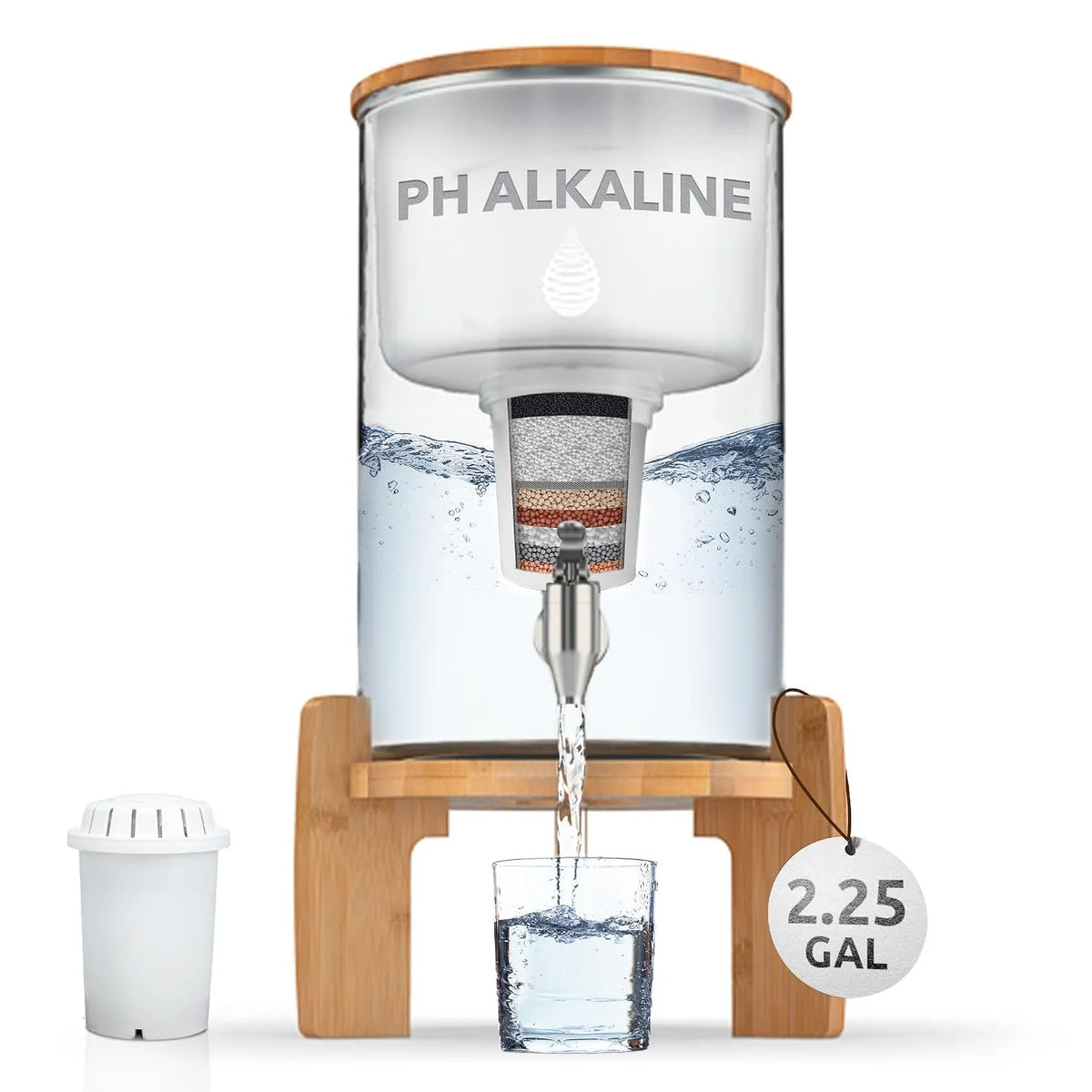 distributeur, 9 L, verre, purifie/adoucit/apporte