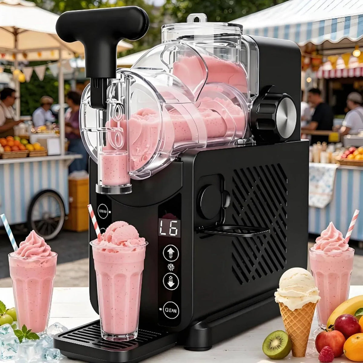 Machine à Granita, machine à glace et sorbet, machine à granité, 2 L, 205 W, pour Les Milkshakes