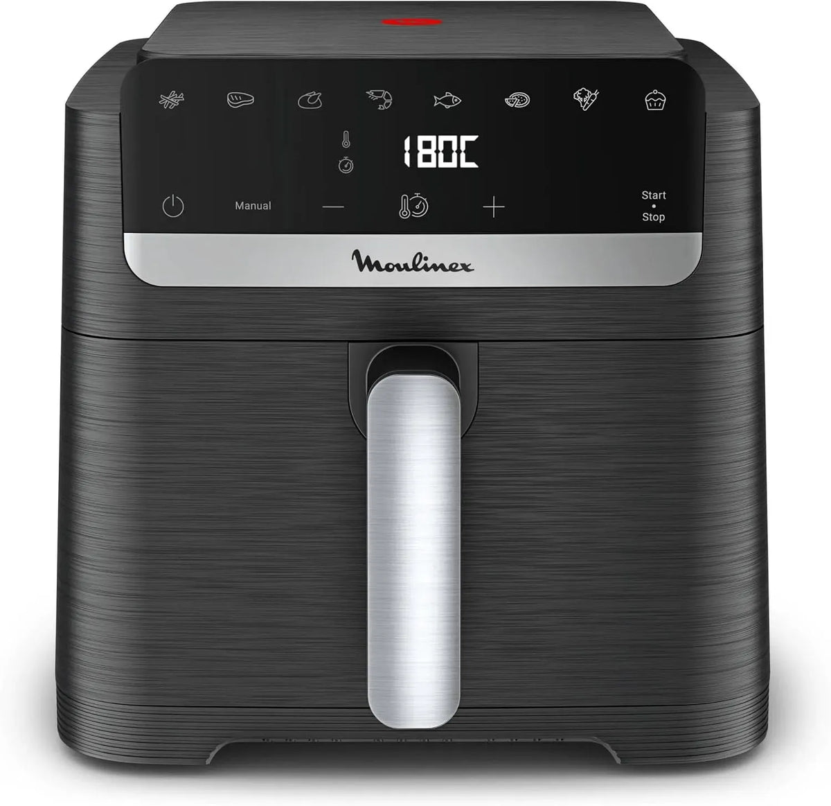 Moulinex Friteuse à air chaud, 7,5 L, 7 programmes, noir, Friteuse sans huile mono tiroir pour 8 personnes