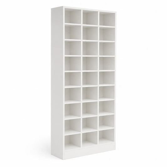Étagère à chaussures blanche 20 compartiments, panneau de particules