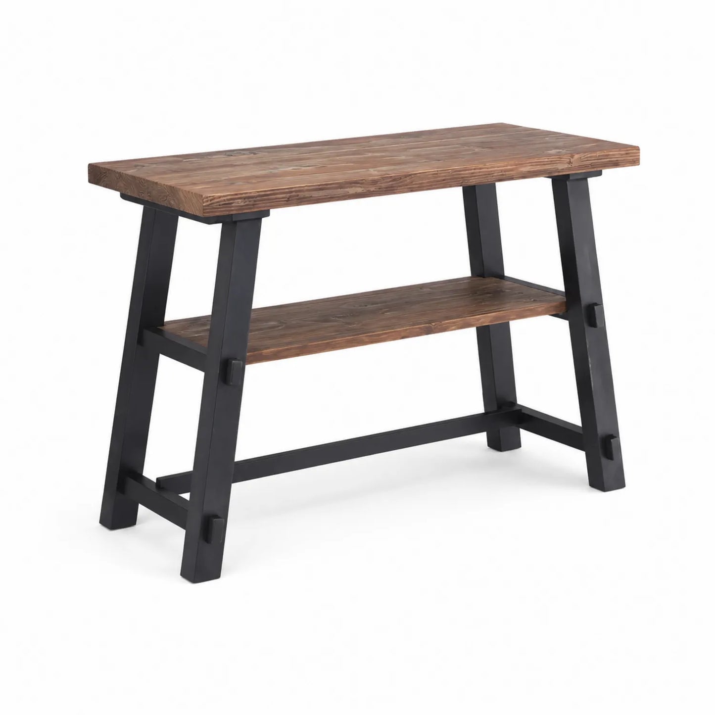Console en bois et métal noir 120x40x80 cm