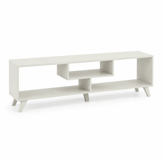Meuble TV en bois Blanc 150 cm