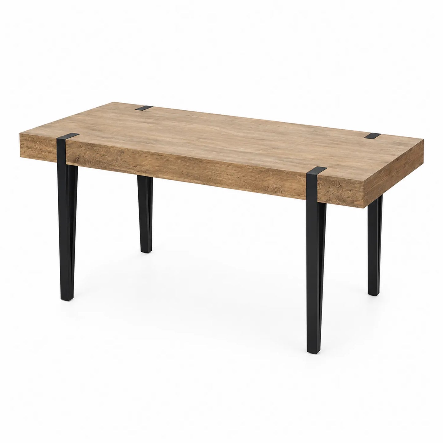 Table rectangulaire en bois et métal 180cm