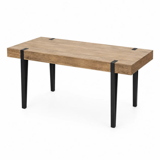Table rectangulaire en bois et métal 180cm