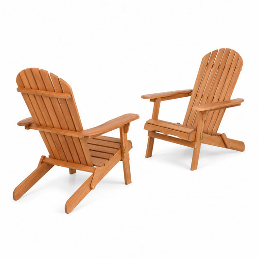 Chaises Adirondack en Bois d'Acacia Lot de 2