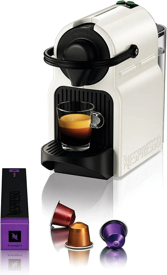 Nespresso XN100110 Cafetière électrique, machine à café, Krups Machine à Café Inissia Blanche Cafetière Espresso