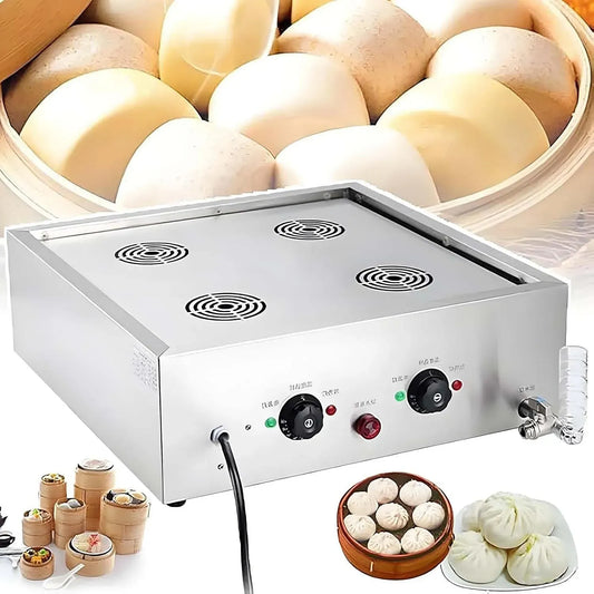 4holes Machine à brioches, cuiseur, 30 à 110 °C, pose libre, vapeur, professionnel, acier inoxydable, fonction chauffante, pour brioches à Pain