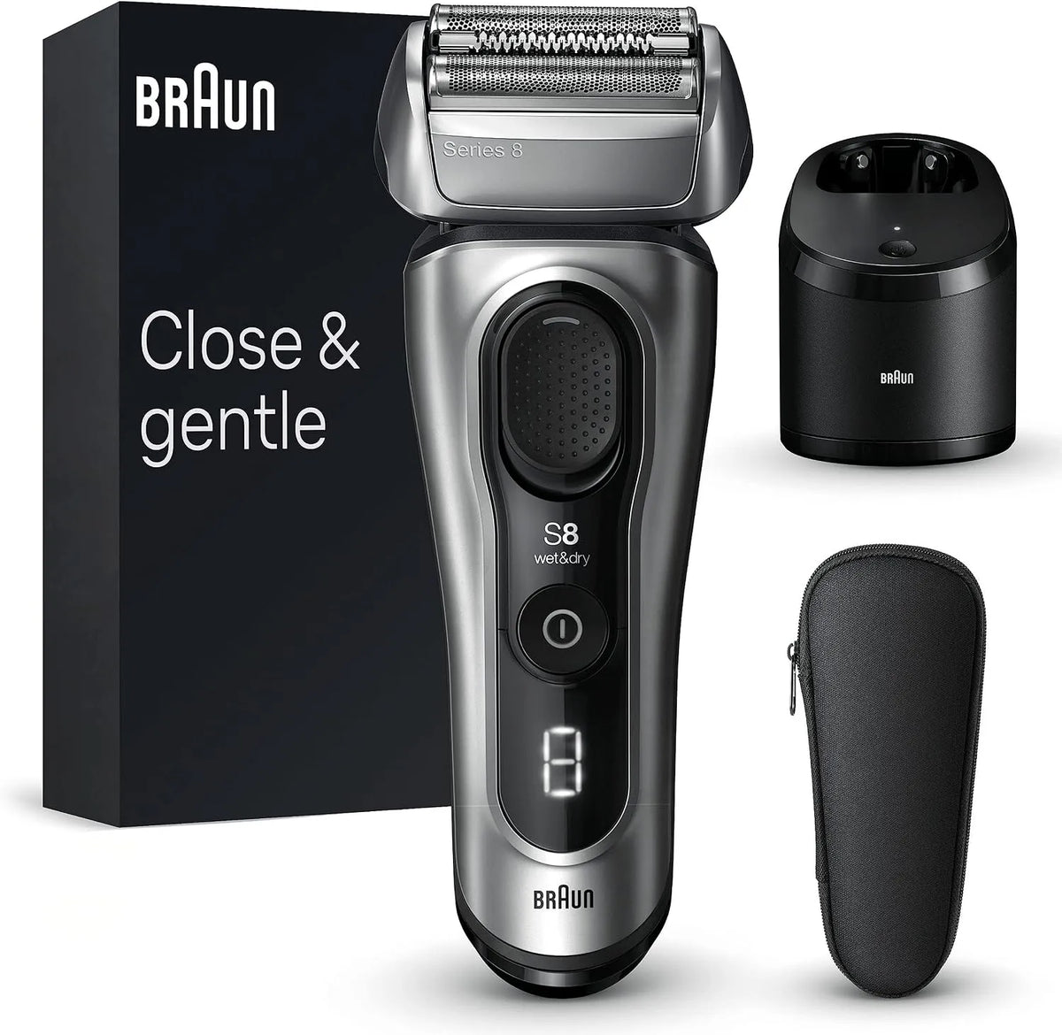 Braun Series 8 8567cc Station, Rasoir, IP65, pour Homme
