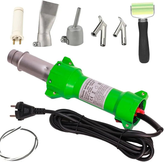 avec Lumière LED, Thermique Pistolet de Soudage Soudeuse de Plastique Fer À Souder À Air Chaud Barre Hot Air Welder Gun, 1600W Pistolet Plastique