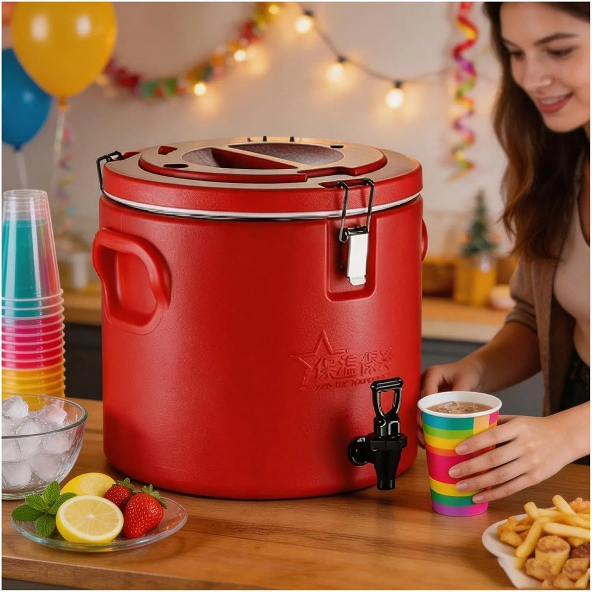 Robinet de cuisine, camping, mitigeur et robinet d'évier, Chaud Et Froid Conteneur Isolant Alimentaire avec Robinet pour Camping