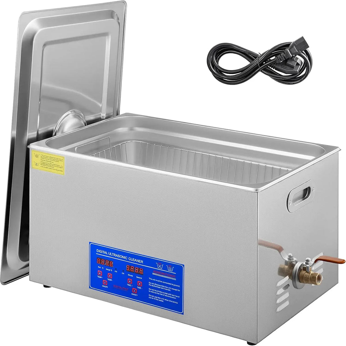 machine à ultrasons, Nettoyeur, cuve de nettoyage à ultrasons, 30 L, 600 W, minuteur, professionnel, acier inoxydable, pour bijoux