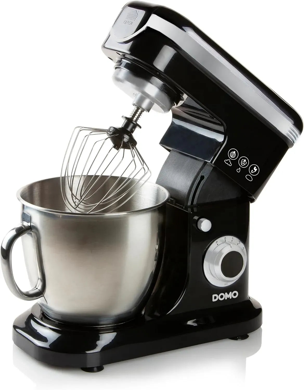 Robot de cuisine, 6 L, 1200 W, DOMO DO1023KR, noir, 8 vitesses