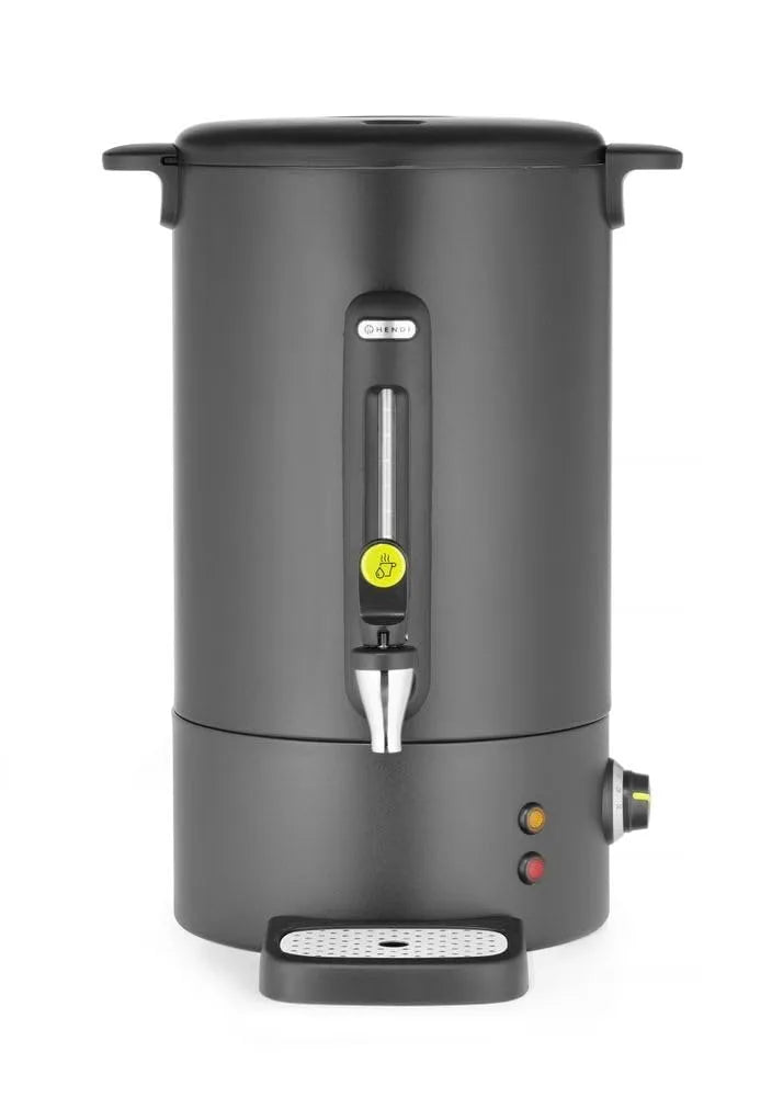 Bouilloire électrique, 16 L, 60 Hz, 1650 W, 230 V, HENDI 50/60Hz, acier inoxydable, noir, Distributeur de boissons chaudes 16L, 357x380x, 502mm