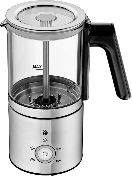 WMF Mousseur à lait, 650 W, émulsionneur à lait, tactile, 150-250 ml, mixeur Frappe, acier, écran tactile