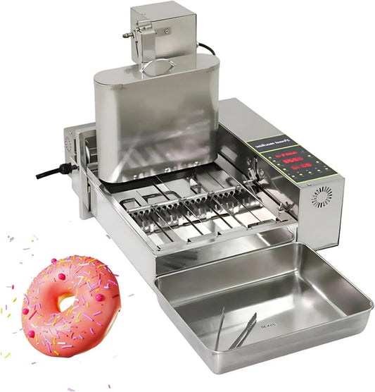 Machine à donuts, 110 V, machine à beignets, minuteur, professionnel, acier inoxydable, Production 1800 Pcs/h