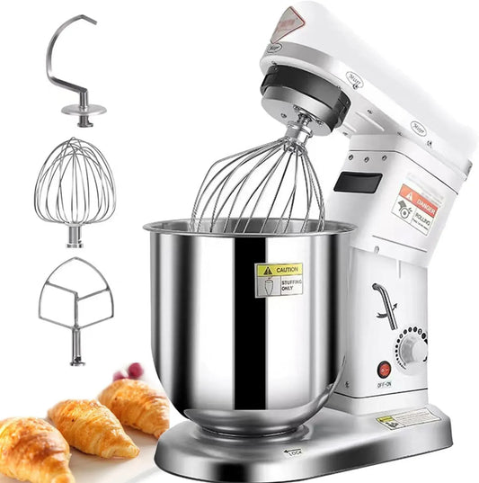 Robot, 7 L, 500 W, 3 vitesses, acier inoxydable, blanc, Cuisine