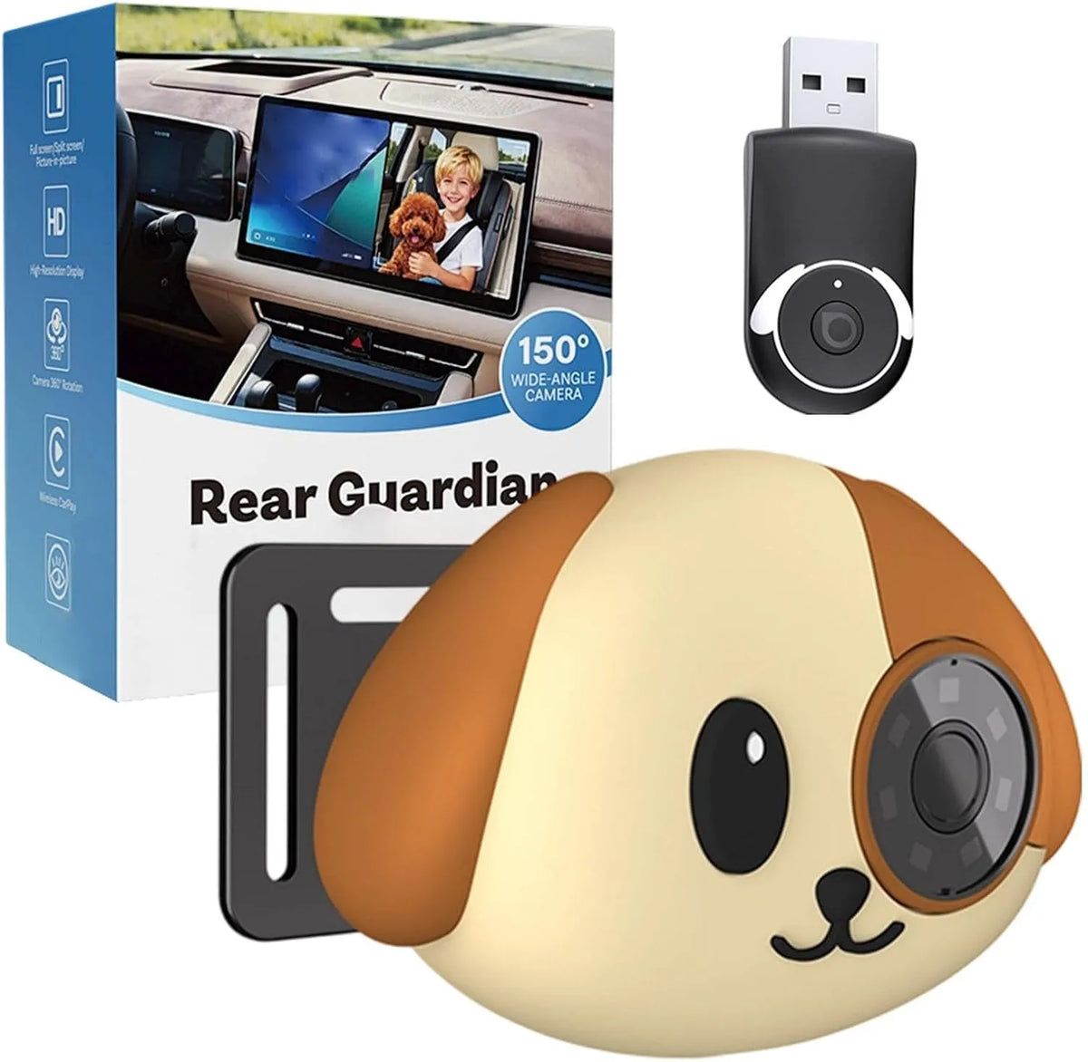 1080P Caméra, pour Enfant Dans La Voiture Vidéo 1080P Grand Angle Visio