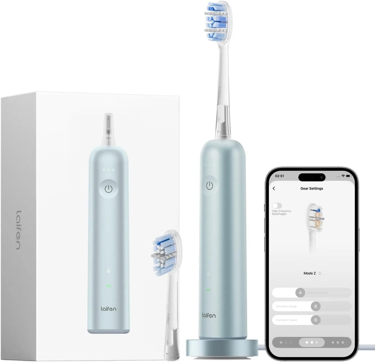 Brosse, brosse à dents rechargeable, bleu, Pro
