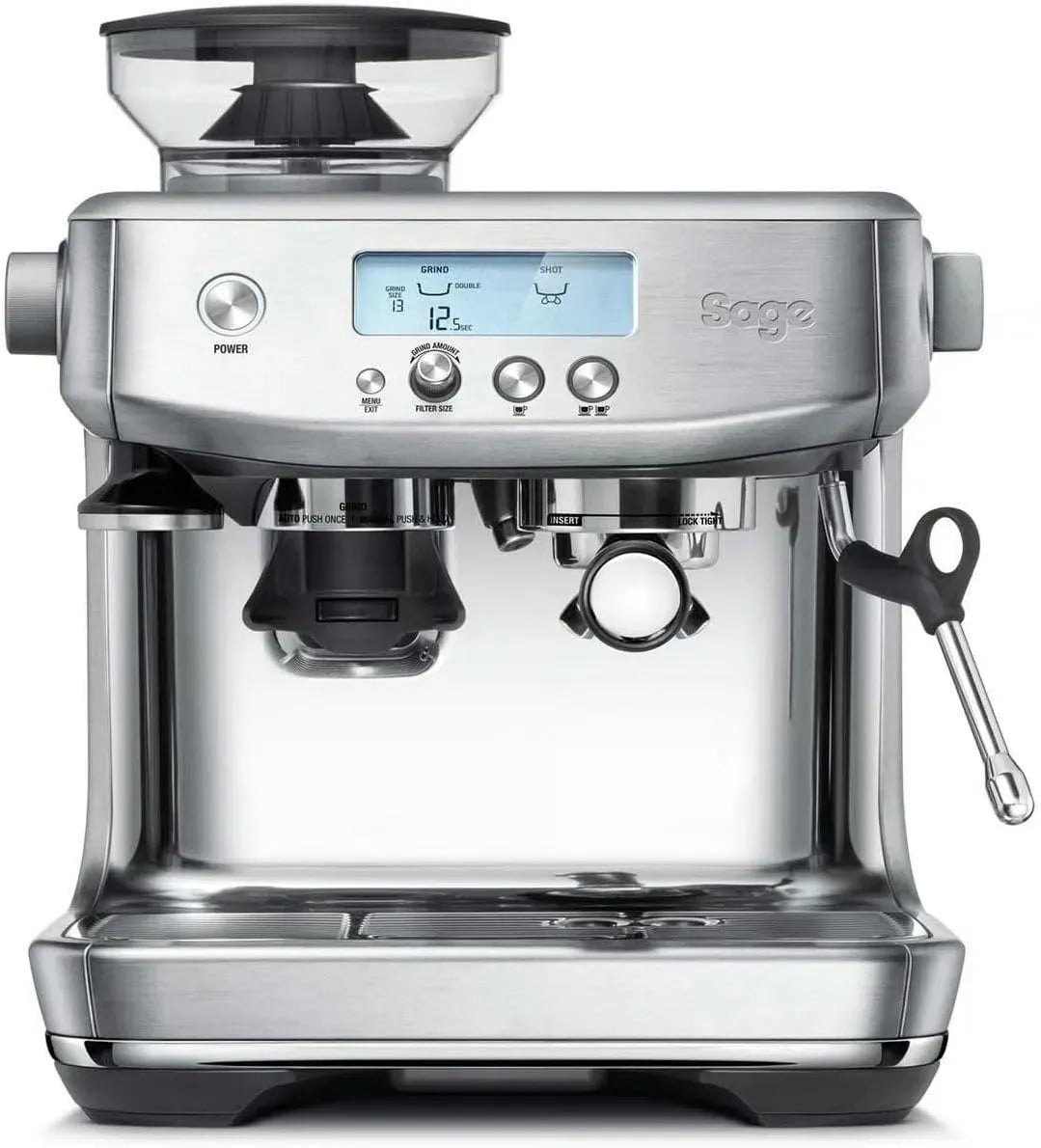 Sage Machine à Caf, Moulin, Pompe, machine à café électrique, 1650 W, vapeur, acier inoxydable