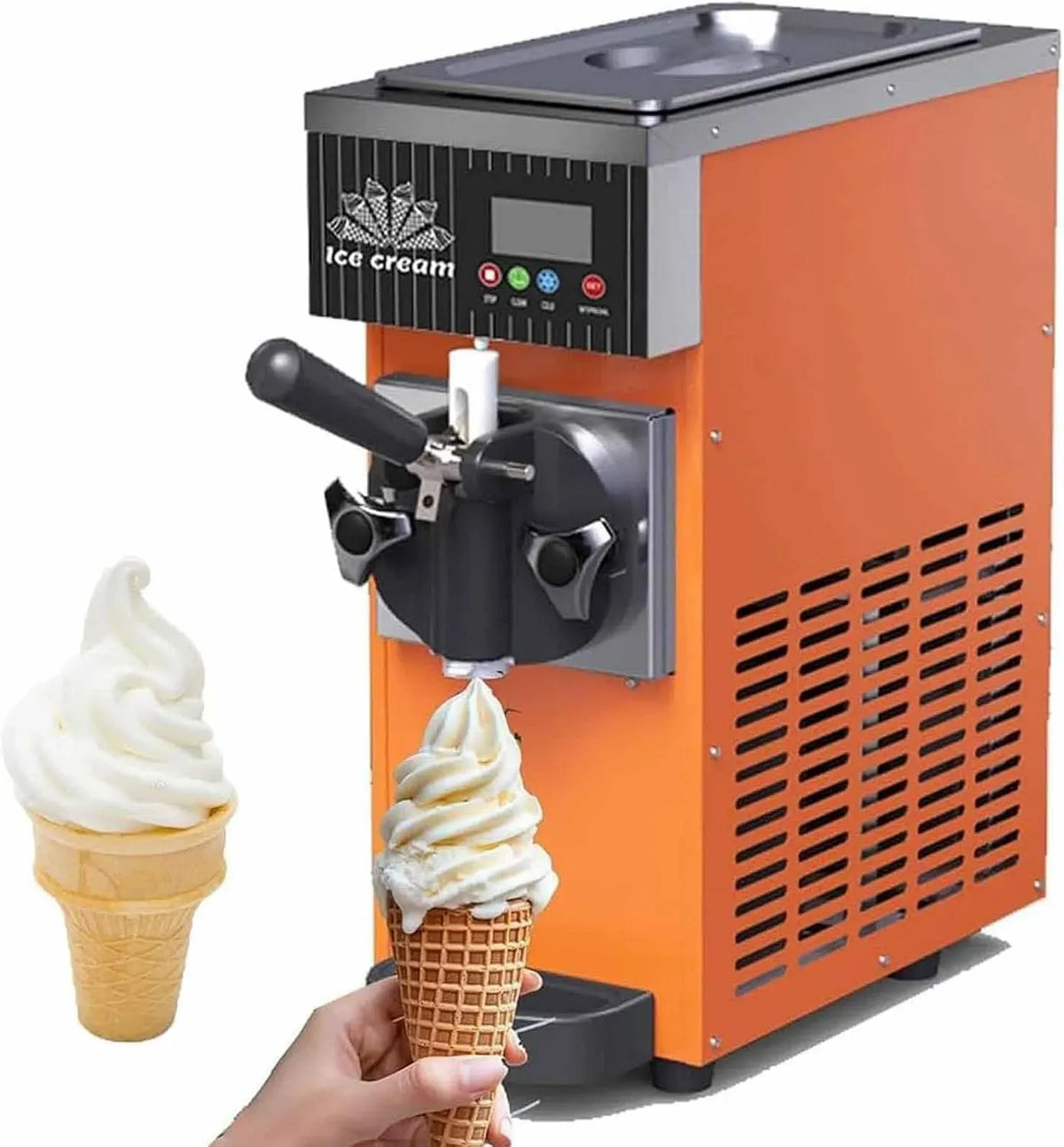 W/750 4-8kg/H Machine à Crème, Machine à Glace, machine à glace et sorbet, 450 W, 750 W, 8 kg, professionnel, Bureau avec Fonction Pré-Refroidisseme