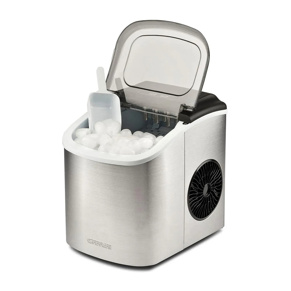 Machine à glaçons G20139 24h, 1.2 L, portable, grand réservoir, acier inoxydable, Production 12 kg par jour, 2 tailles de glaçons