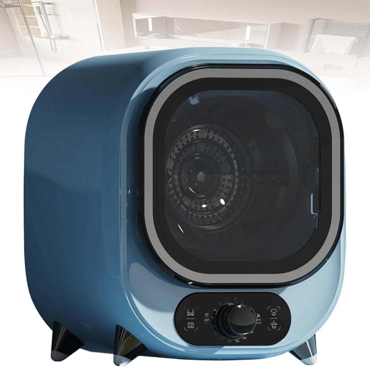 Sèche-linge, 300 W, 0.8 kg, portable, acier inoxydable, bleu