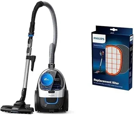 Philips FC9332/09 FC5005/01 Aspirateur, 900 W, dalle IPS, & Filtre pour SpeedPro Max, 900 W avec Filtre HEPA et Brosse TriActive