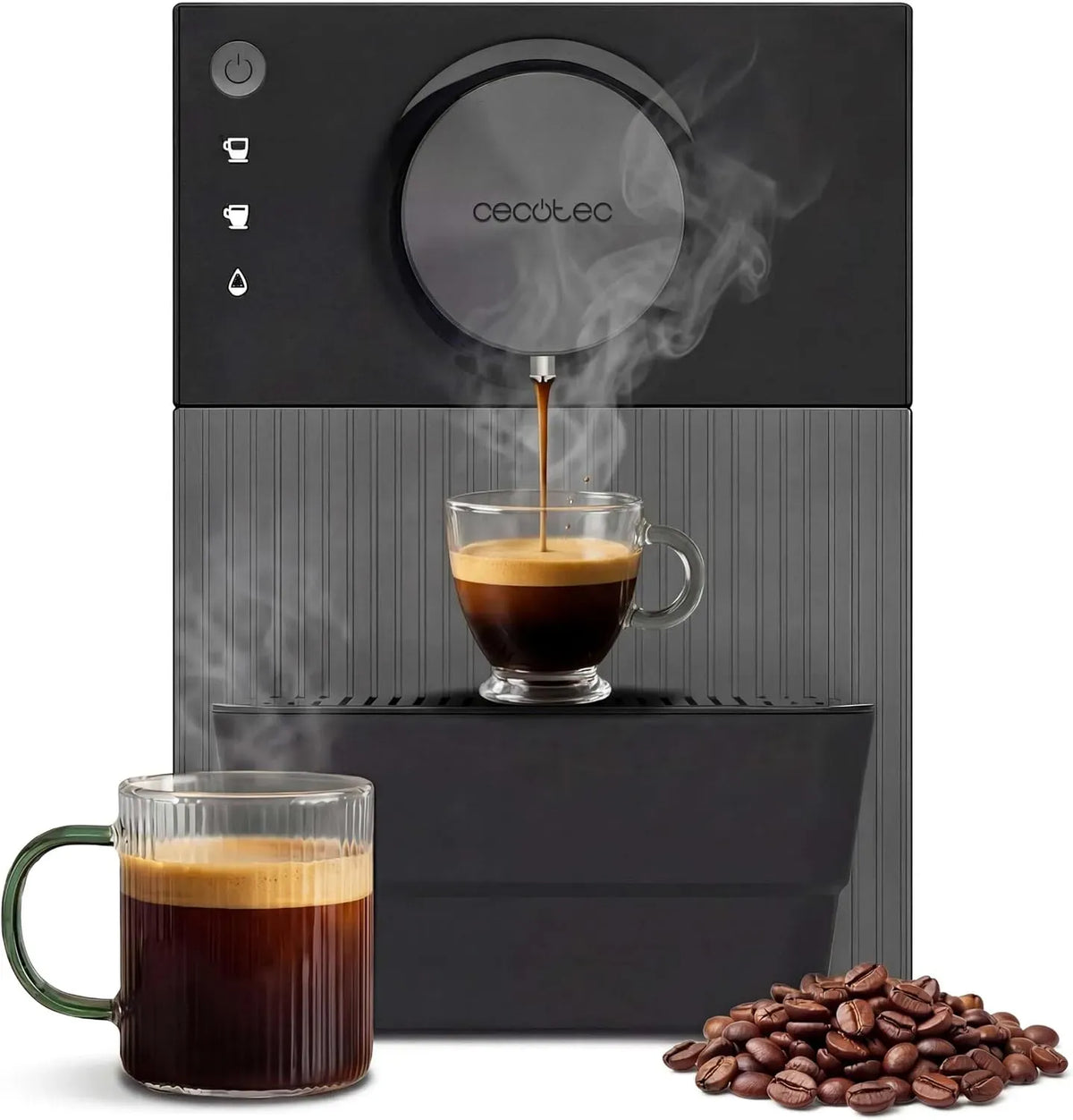 Cecotec Machine à Caf, machine à café électrique, 1350 W, 10 g, tactile, 5 Niveaux