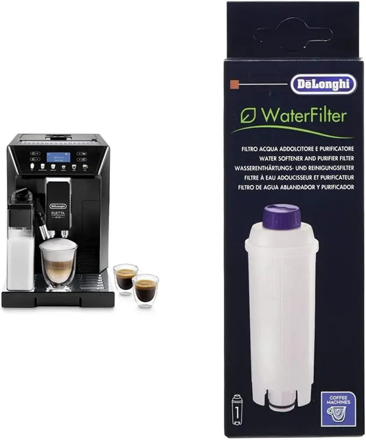De'Longhi ECAM 46 46.860.B Machine à café automatique, tactile, écran LCD, noir, cappuccino et expresso sur simple pression d'un bouton