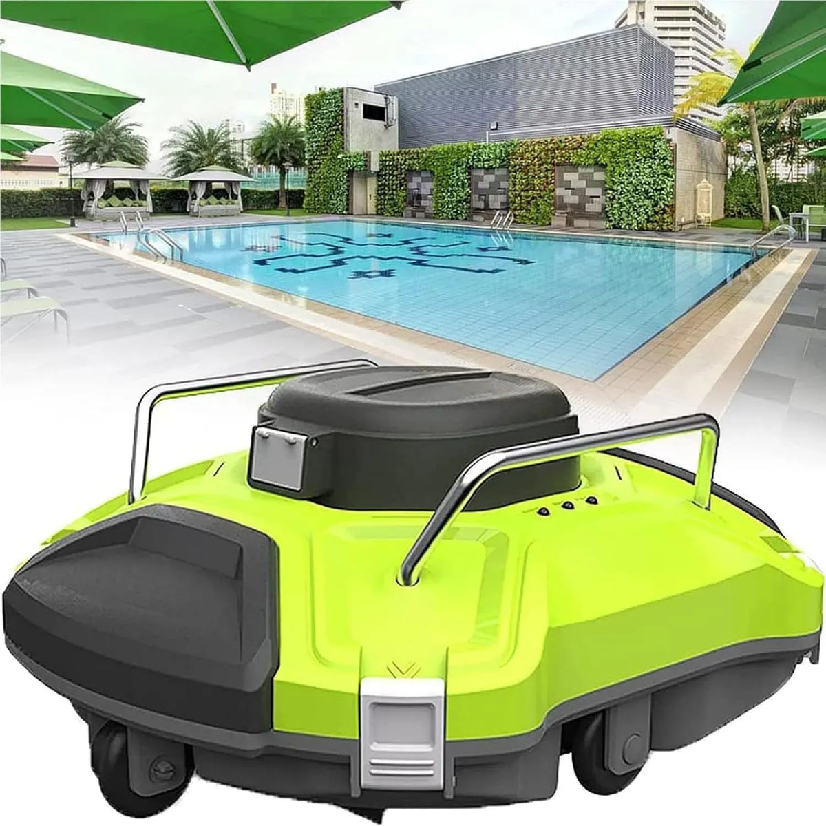 robot nettoyeur de piscine, sans fil, pour piscine hors sol/creusée