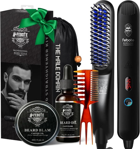 Brosse, fonction chauffante, bleu, pour homme