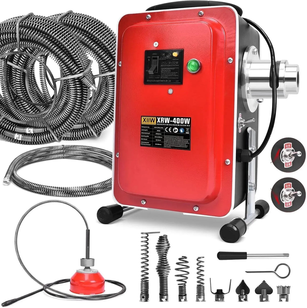 Moteur, 400 W, 31,5 m, 10 mm, 16 mm, 26,5 m, 100 mm, pour Canalisations Ø30-100 mm, XIIW