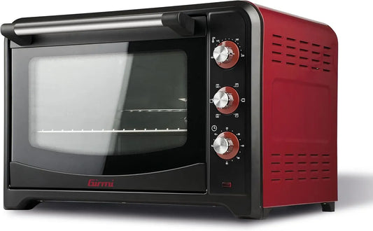 Four électrique, 2000 W, Girmi FE60, acier inoxydable, rouge