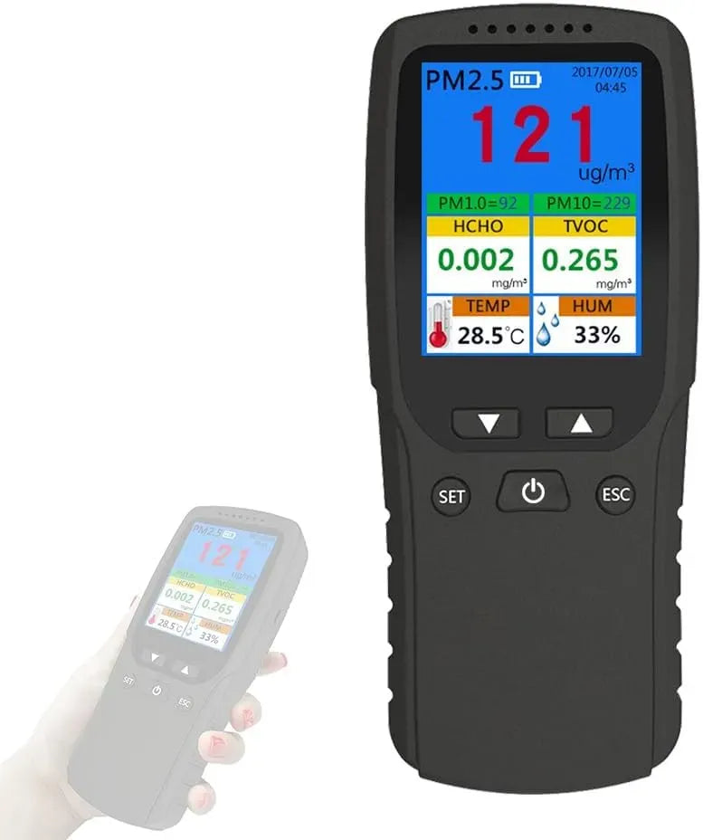Moniteur, portable, écran LCD, Détecteur d'intérieur portable PM2, 5 multifonctionnel