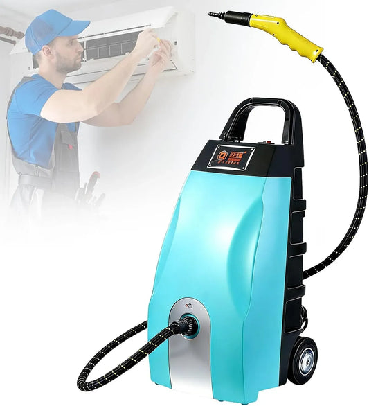 Accessoire pour appareil, 3,5 L, roulettes de déplacement, industriel, grand réservoir, vapeur, bleu, Machine De Nettoyage Vapeur Industrielle