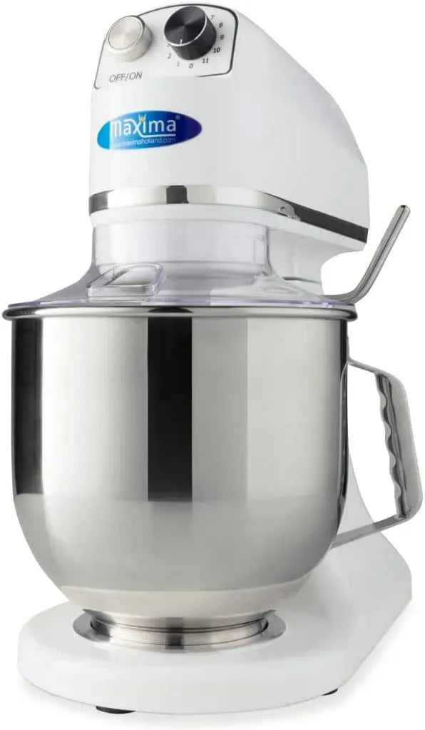 Blender, 7 L, acier inoxydable, 11 Vitesses, mixeur électrique, Mixeur Planétaire 7 L Jusqu'à 2 Kg Pâte Blanche