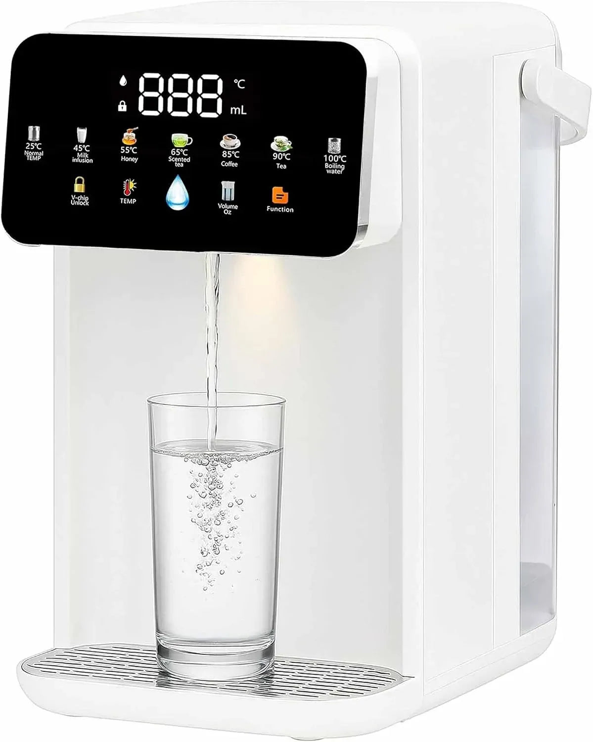 Radiateur électrique, 3,5 L, 2000 W, grand réservoir, amovible, 2 zones de température