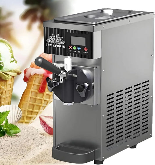 Silver-450W Machine à Glace, Chariot, machine à glace et sorbet, 3,5 L, 450 W, 2,5 L, écran LCD, professionnel, restaurant, argenté, pour Restaurant