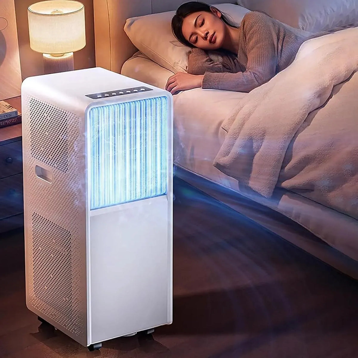 Climatiseur 24H, minuteur, silencieux, appareil de climatisation, Climatiseur Mobile Silencieux 14000 BTU Froid et Chaud