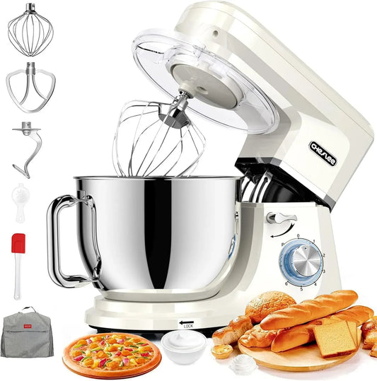 Robot de cuisine, 8 L, 2000 W, CHeflee, professionnel, acier inoxydable, 6 Vitesses