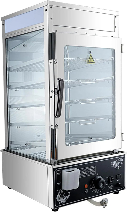 Chauffe-plats de buffet, 30 à 110 °C, pizza, vapeur, professionnel, Cuiseur Vapeur Électrique à 5 Niveaux pour Petits Pains