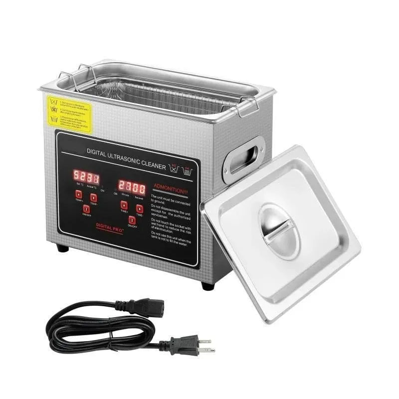cuve de nettoyage à ultrasons, Nettoyeur, portable, 2 L, acier inoxydable